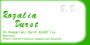 rozalia durst business card